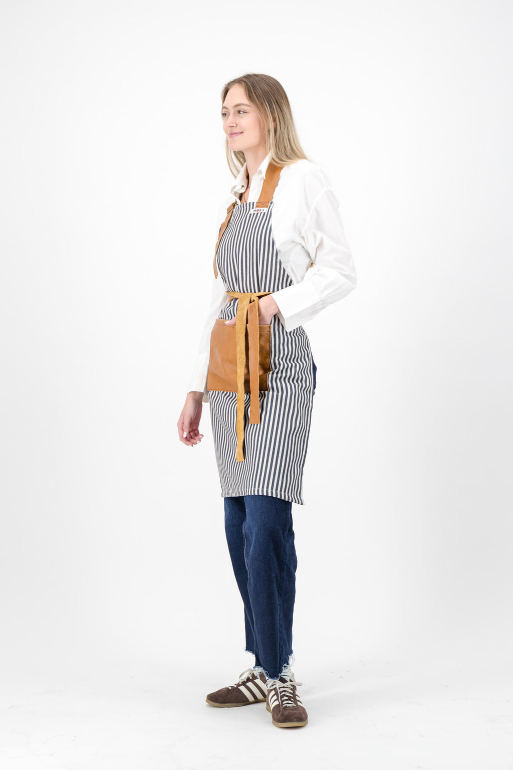 Navy Striped Apron