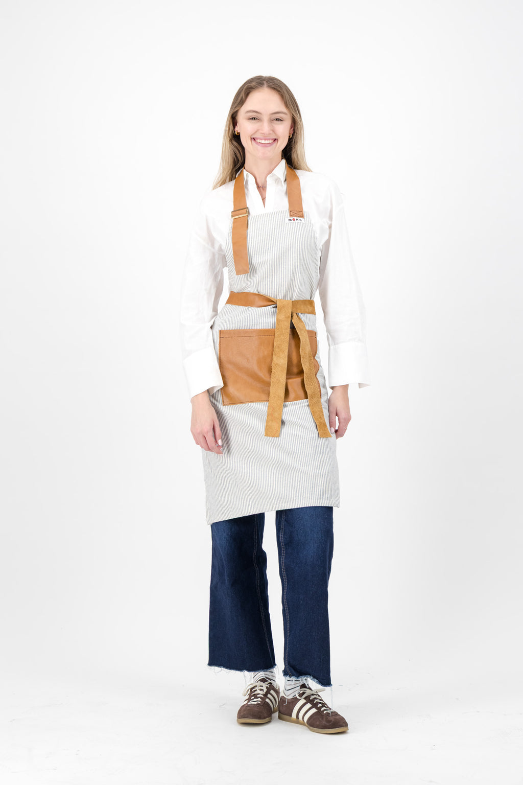 Grey Striped Apron