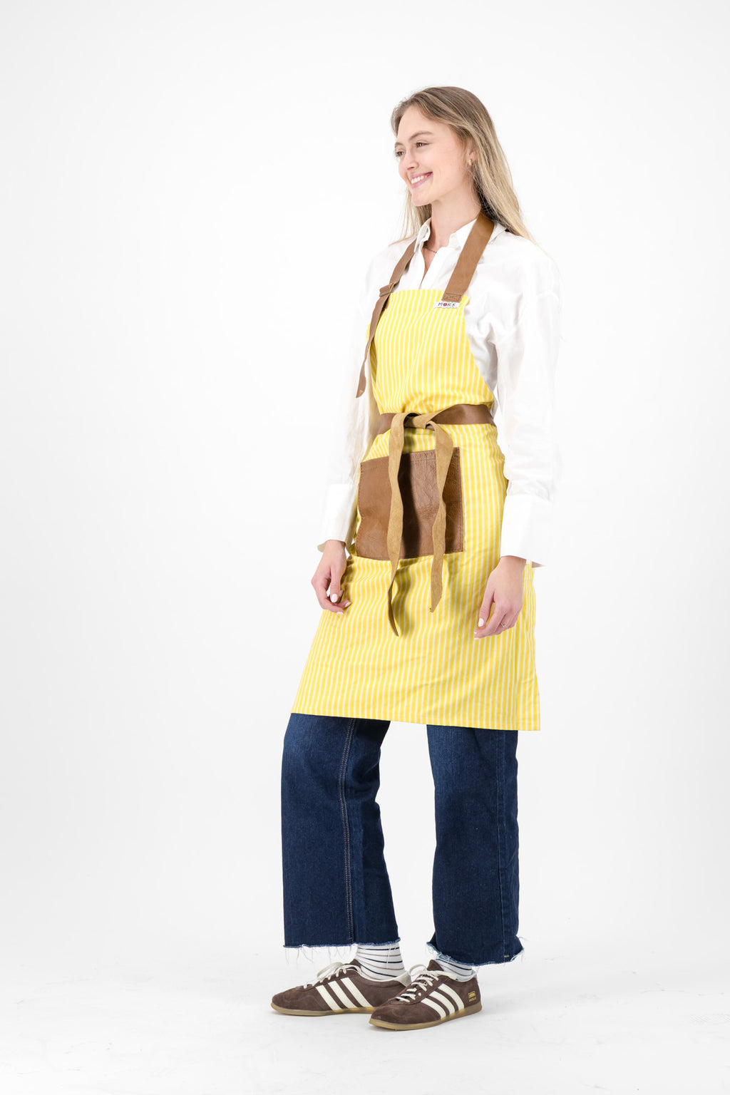 Yellow Striped Apron
