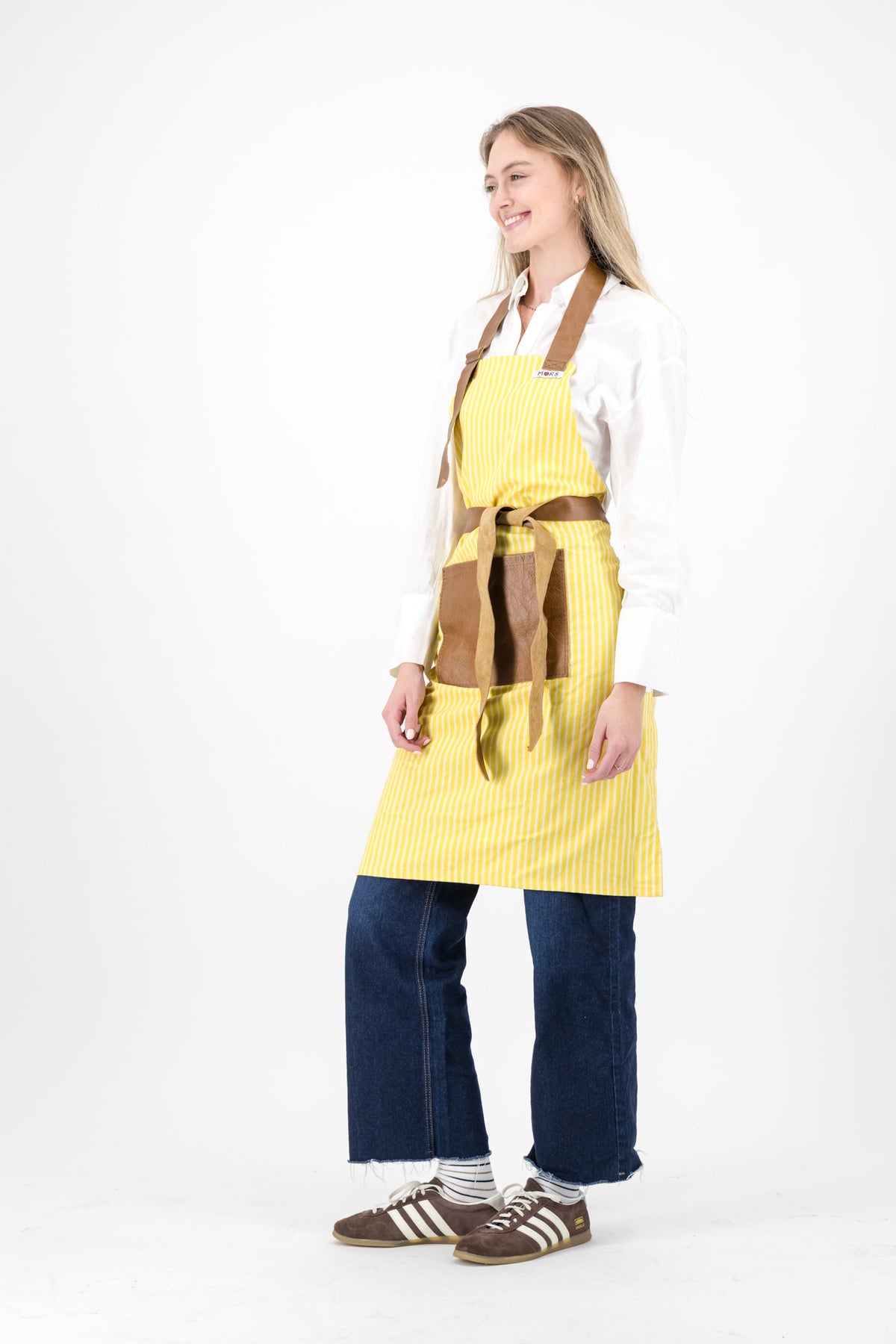 Yellow Striped Apron